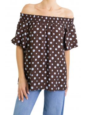 Maglia con elastico con pois